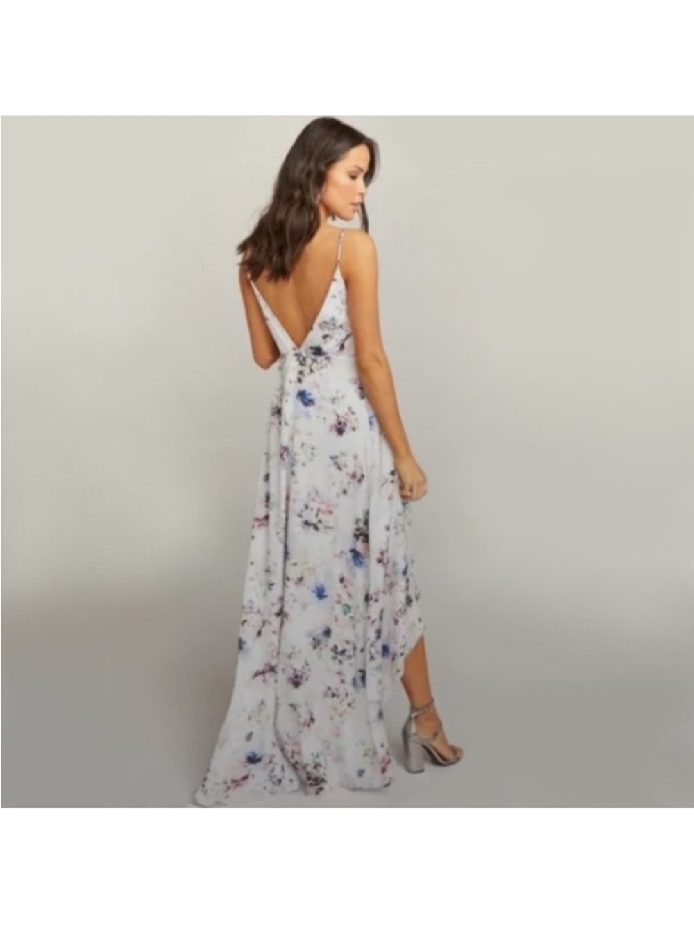 Show me your Mumu floral Mariah hi lo wrap dress S - Picture 3 of 9
